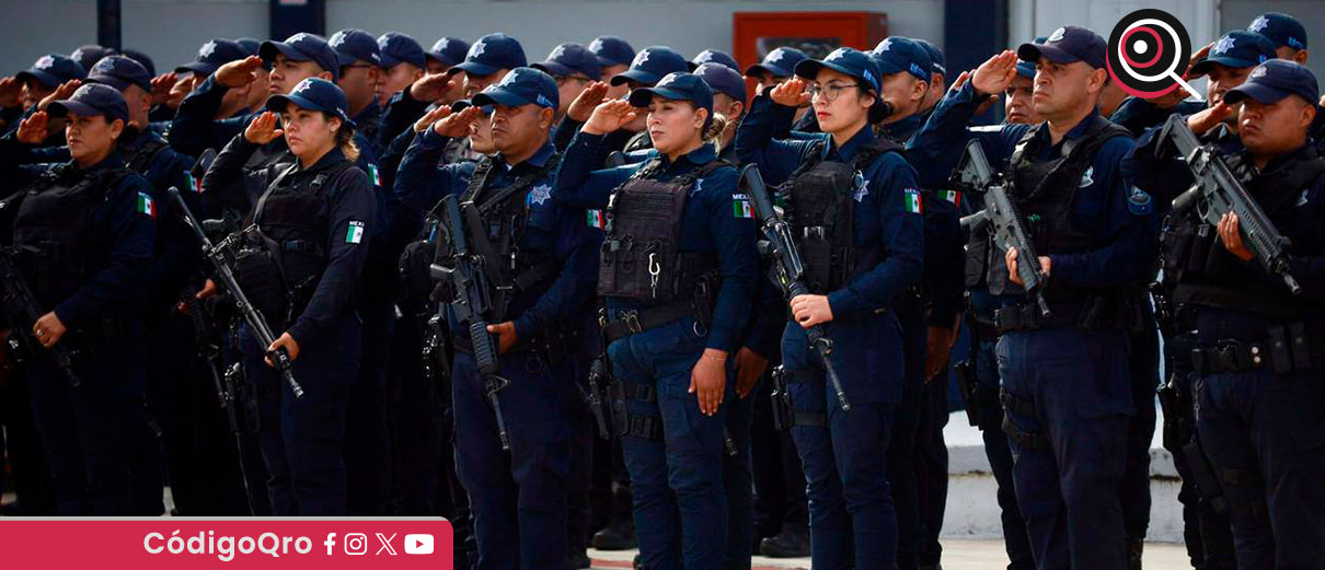 55 policías de Querétaro iniciaron un curso de Operaciones Tácticas y Urbanas impartido por la Policía Nacional de Colombia / Foto: Cortesía