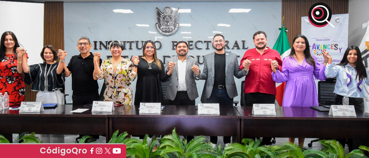La presidenta de la Comisión de Inclusión del IEEQ, Karla Isabel Olvera Moreno, señaló que abrir espacios de diálogo es fundamental para construir una democracia incluyente / Foto: Cortesía