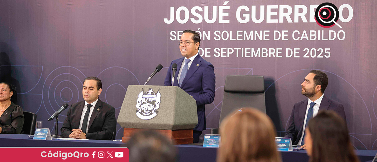 El presidente municipal de Corregidora. Chepe Guerrero, entregó su primer informe de gobierno. Foto: Especial