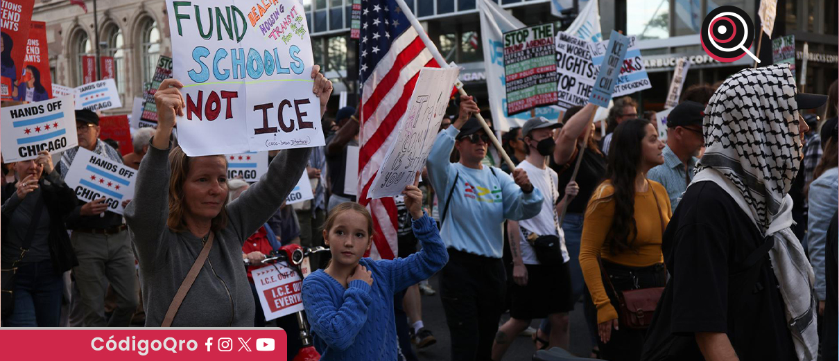reprimen, protesta, centro migratorio, Chicago,