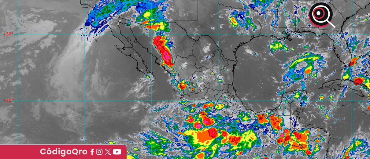 La tormenta tropical Narda está frente a las costas de Guerrero. Foto: Especial