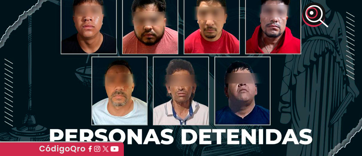 La FGE realizó 10 cateos simultáneos en Querétaro y Corregidora; detuvo a siete personas y aseguró armas, narcóticos, vehículos y equipos de comunicación / Foto: Cortesía