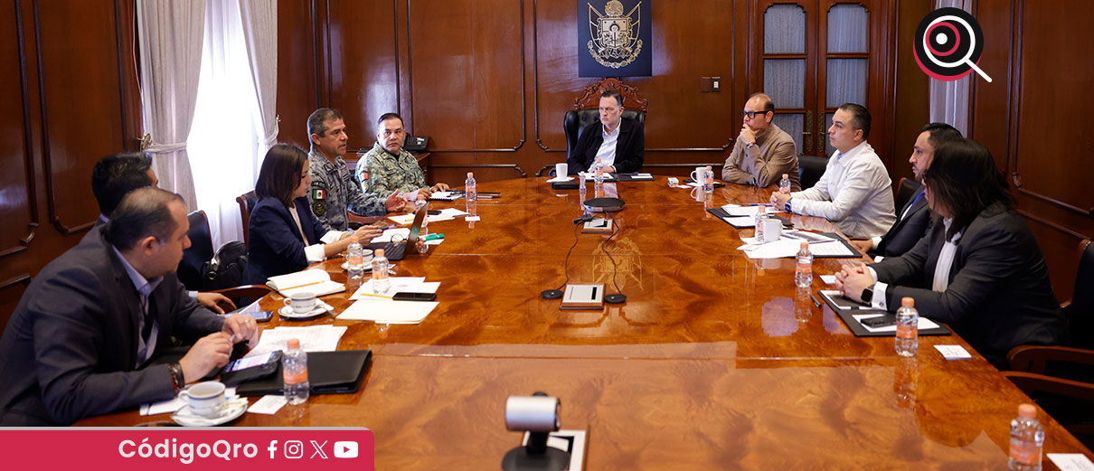 Mauricio Kuri lideró la Mesa de Seguridad en Querétaro con autoridades federales y estatales / Foto: Cortesía