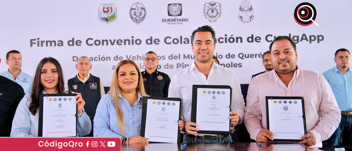 El presidente municipal de Querétaro, Felifer Macías, firmó acuerdos con municipios de la Sierra Gorda. Foto: Especial