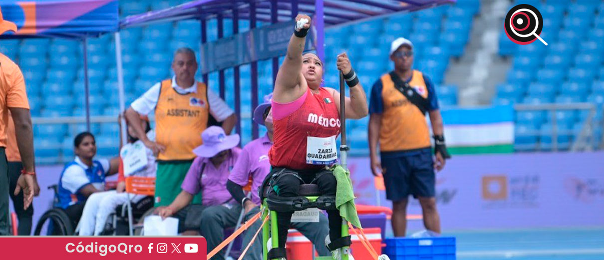 Gloria Zarza revalidó su liderazgo internacional, tras conseguir la presea dorada en la final de impulso de bala F54 / Foto: Especial