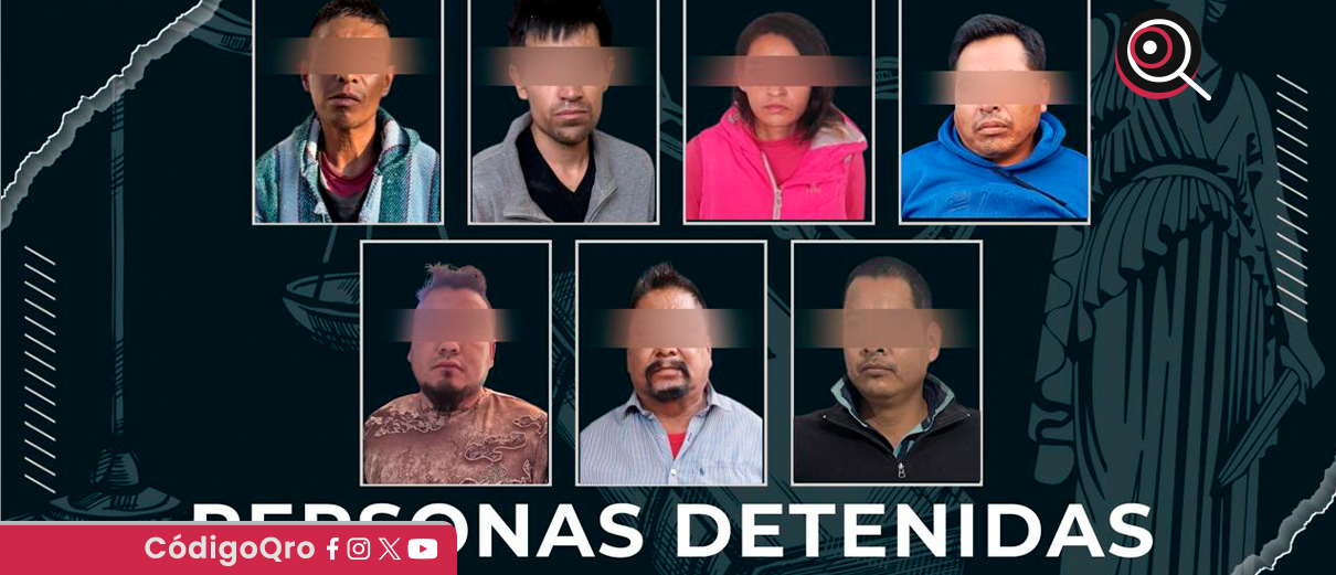 cateos, ocho municipios, 15 detenidos,