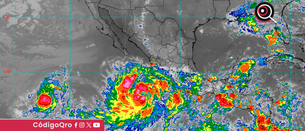 La tormenta tropical Priscila formó frente a las costas del Pacífico mexicano. Foto: Especial