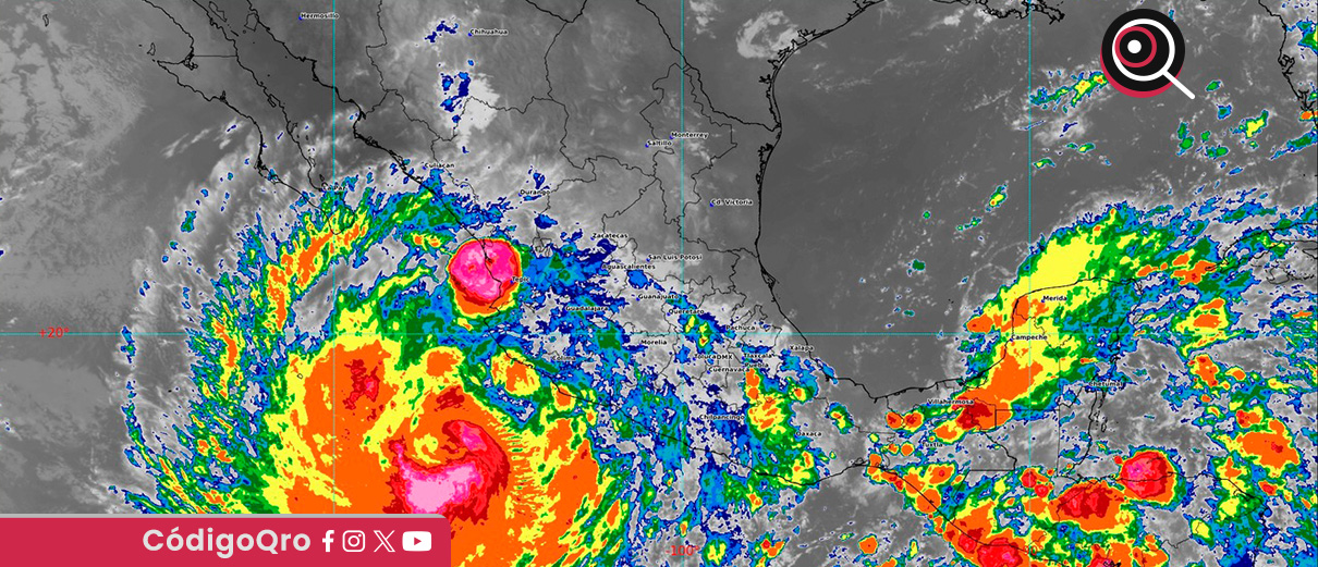 El huracán Priscila se mueve sobre aguas del océano Pacífico. Foto: Especial