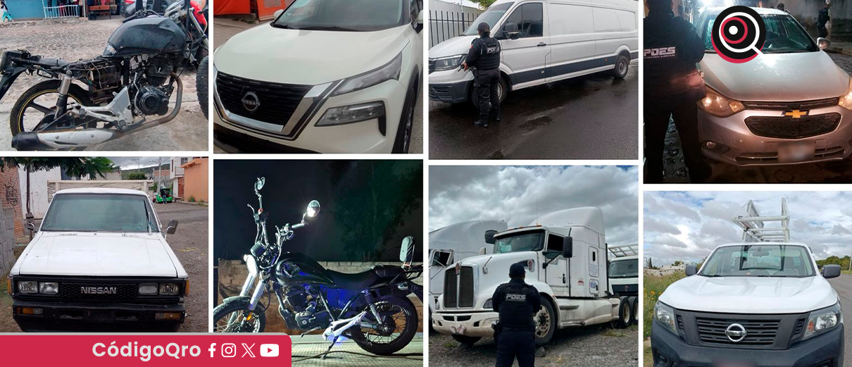 Poes, recupera, 15 vehículos,