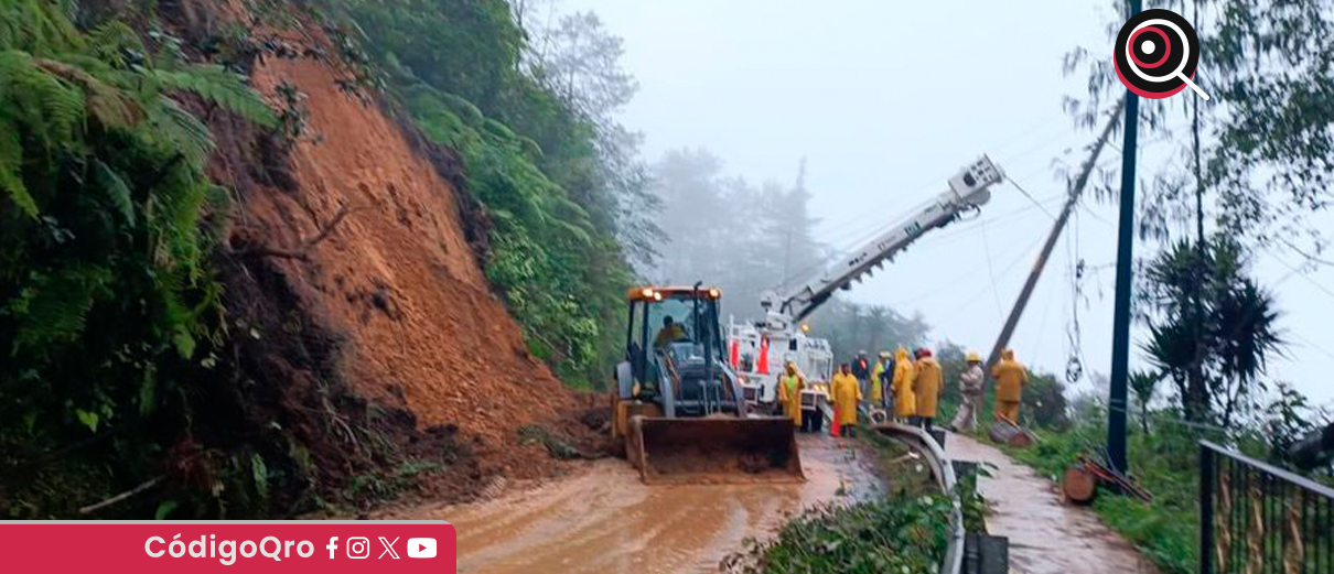 daños, lluvias, Querétaro, carreteras, afectadas,