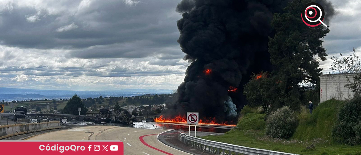 explosión, camión, tres heridos, México-Puebla,