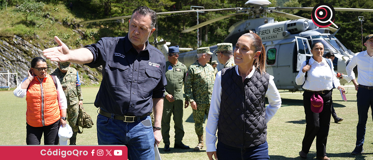 Claudia Sheinbaum zonas afectadas lluvias Pinal de Amoles