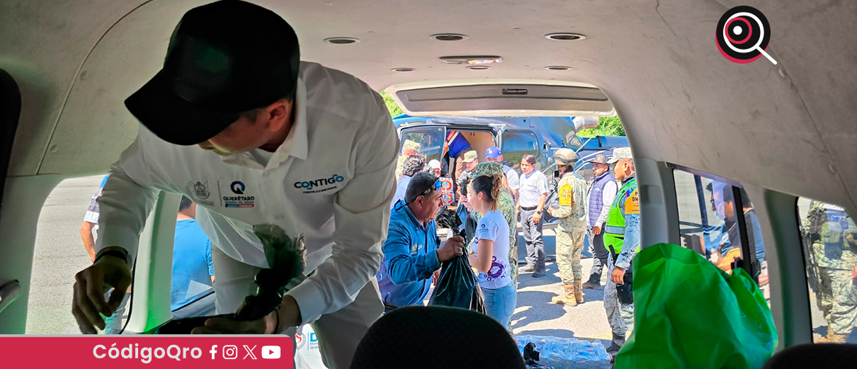Oficialía Mayor entrega ayuda por tierra y aire