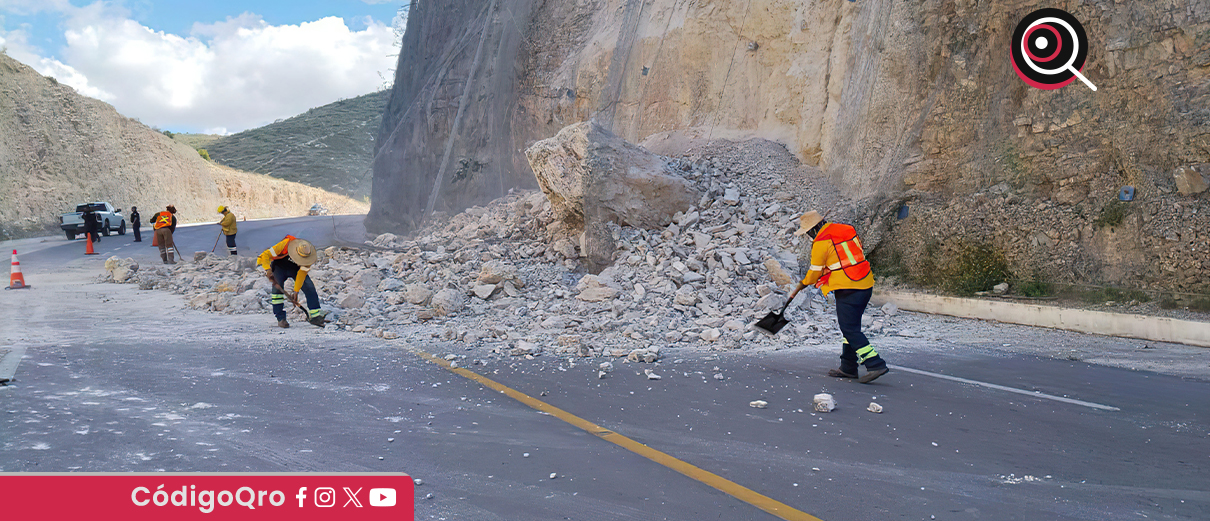 CEI, atiende, derrumbe, carretera estatal 100,