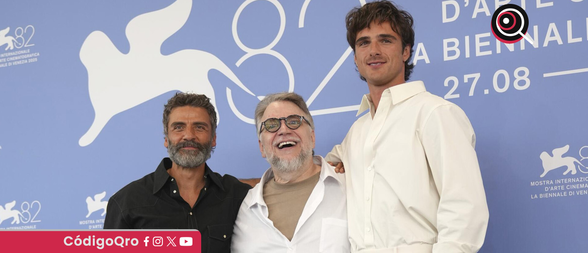 Guillermo del Toro, Jacob Elordi y Oscar Isaac, Frankenstein, México