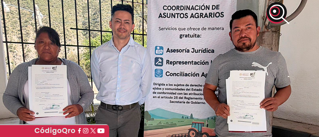 certeza jurídica, patrimonio, ejidatarios, Peñamiller,