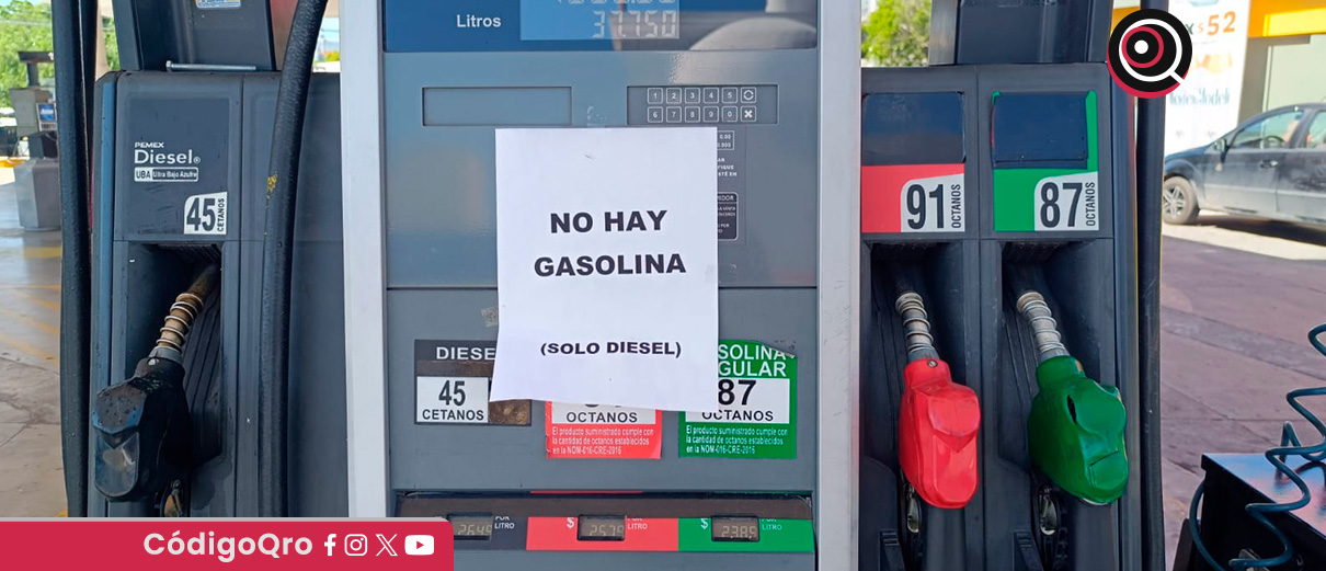 Reportan desabasto de combustible en gasolineras de Pemex