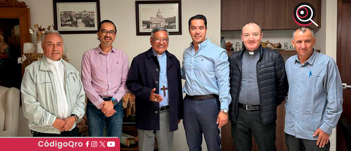 El presidente municipal Felifer Macías se reunió con el obispo de Querétaro