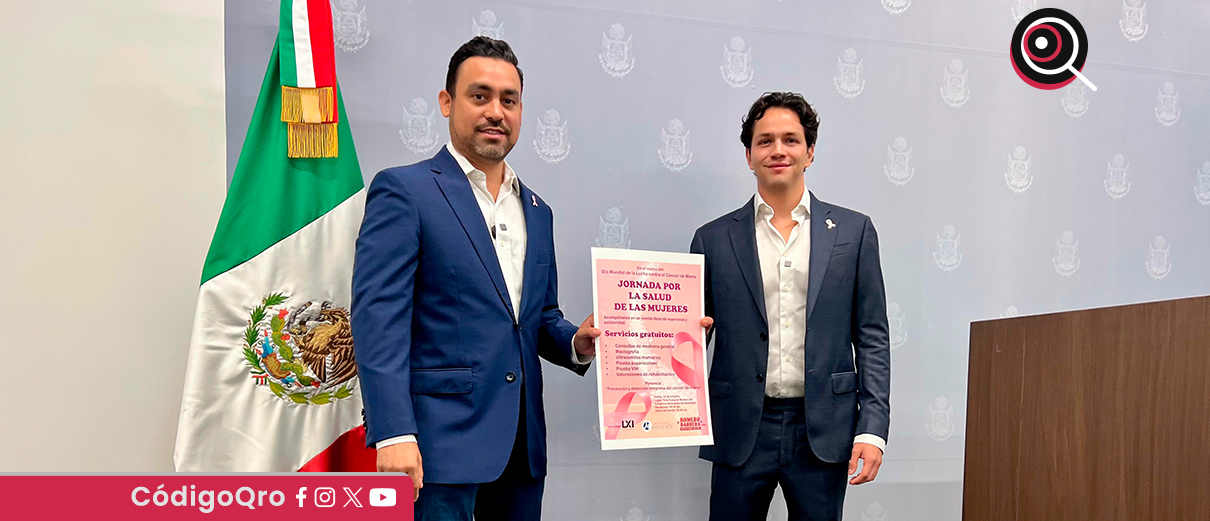 El diputado local de Morena, Homero Barrera, anunció una jornada médica gratuita para prevenir el cáncer de mama