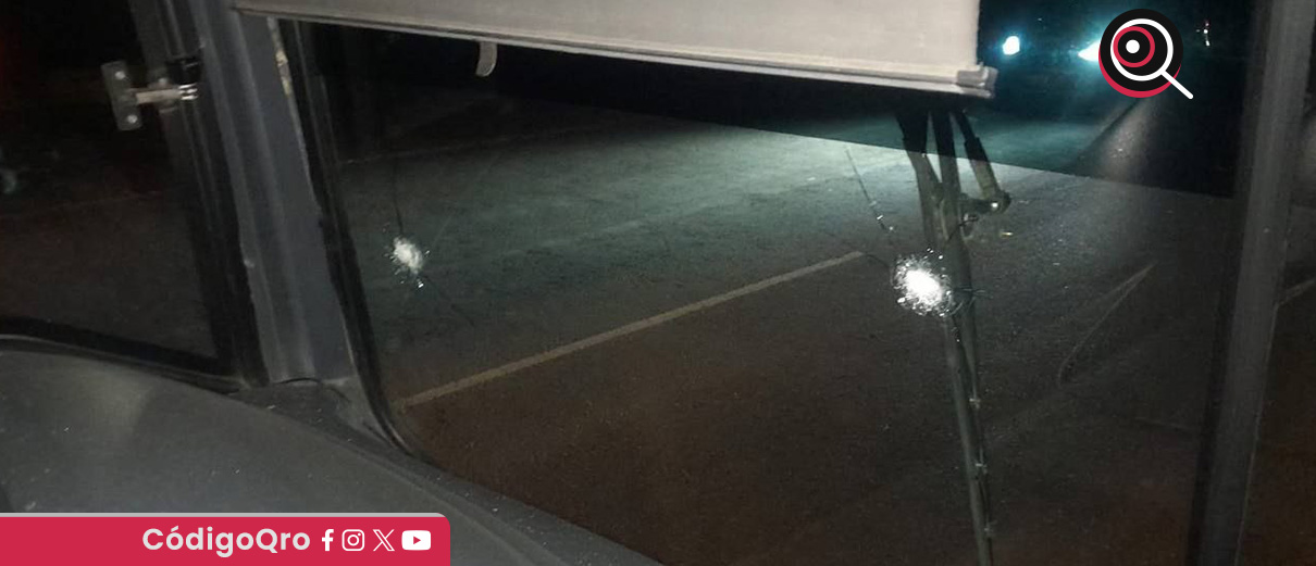 Investigan daños con balines en autobús de Qrobús