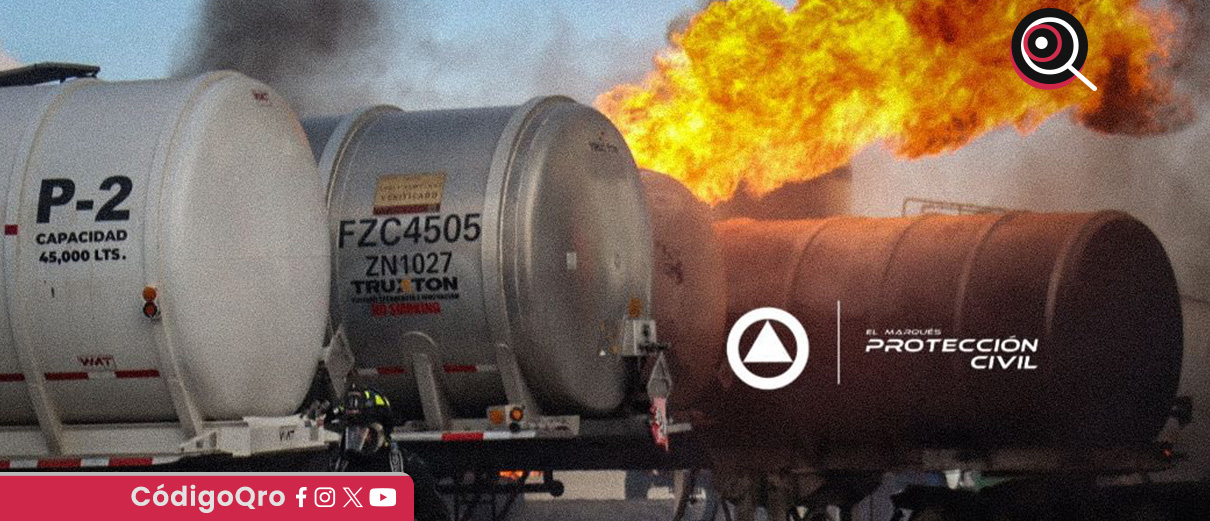 Incendio de una pipa de combustible en Saldarriaga