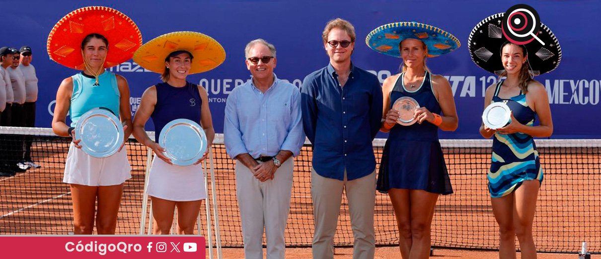 La mexicana Marian Gómez Pezuela perdió en la final de dobles del Querétaro Open