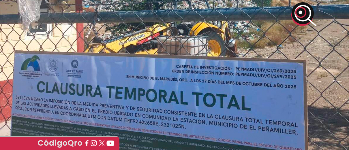 Clausuran relleno sanitario del municipio de Peñamiller