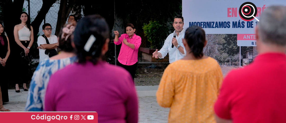 El presidente municipal de Querétaro, Felifer Macías, entregó obras en el Fraccionamiento El Sillar