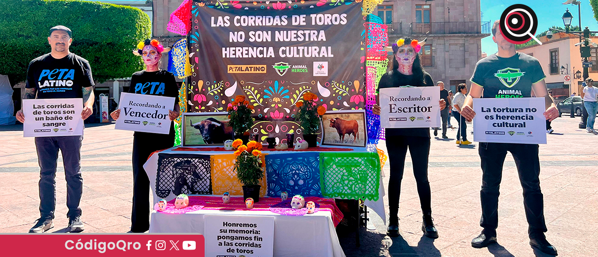 Colocan altar en memoria de toros fallecidos en corridas