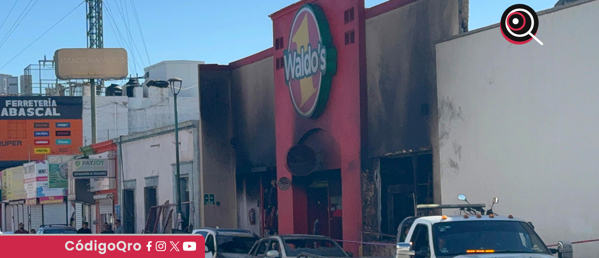 Investigan causa de incendio en Waldo's de Hermosillo