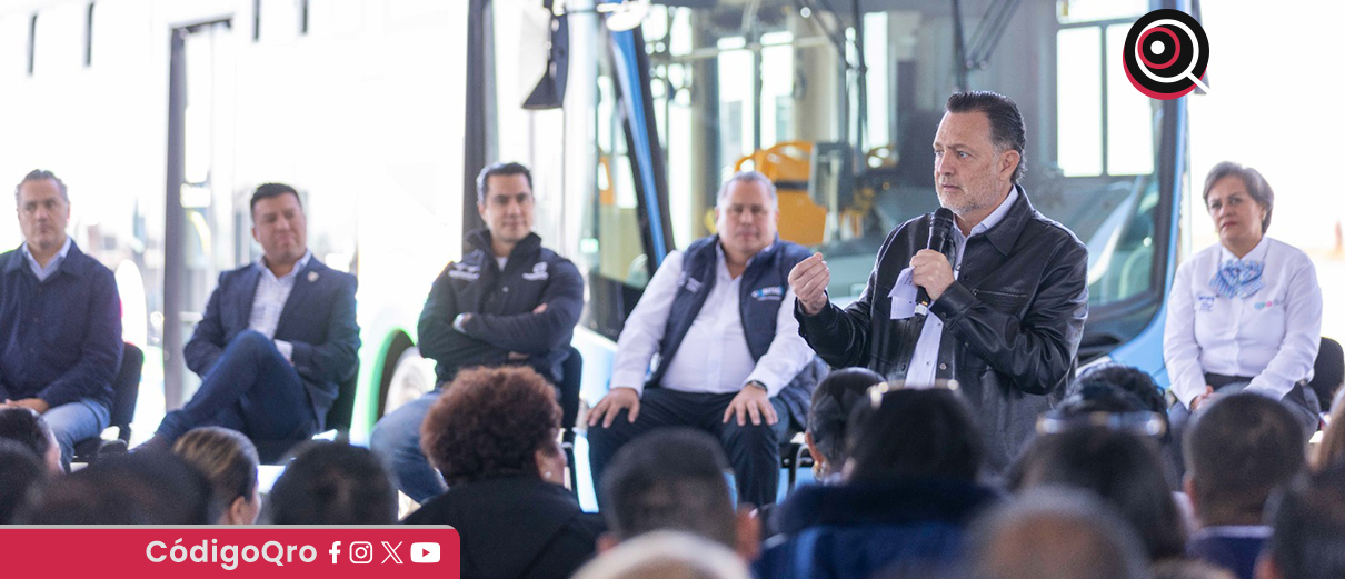 El gobernador Mauricio Kuri destacó los avances del sistema de transporte público Qrobús