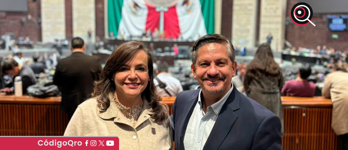 Luis Humberto Fernández recibió a la rectora de la UAQ en la Cámara de Diputados