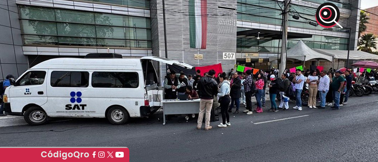 Trabajadores del SAT mantienen un paro de labores