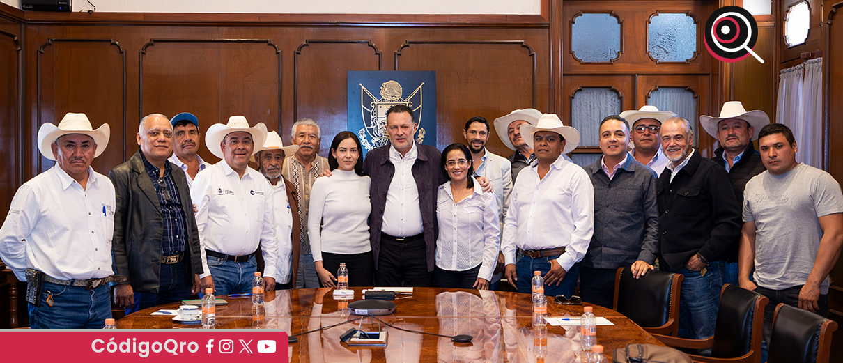 El gobernador de Querétaro, Mauricio Kuri, recibió a productores de maíz en Palacio de Gobierno