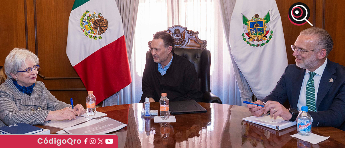 El gobernador de Querétaro, Mauricio Kuri, recibió a la subsecretaria de SRE