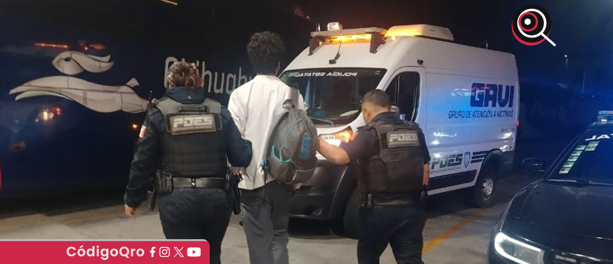 La Policía Estatal de Querétaro resguardó a un menor de edad en la TAQ