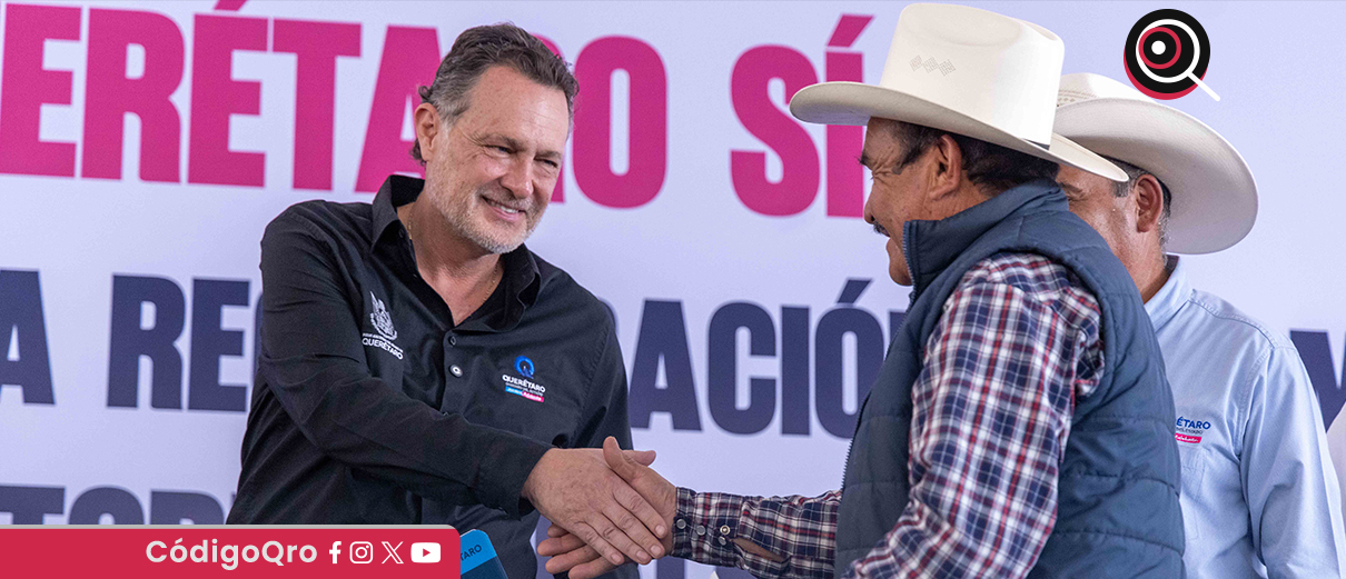 El gobernador Mauricio Kuri entregó apoyos a productores del campo afectados por las lluvias