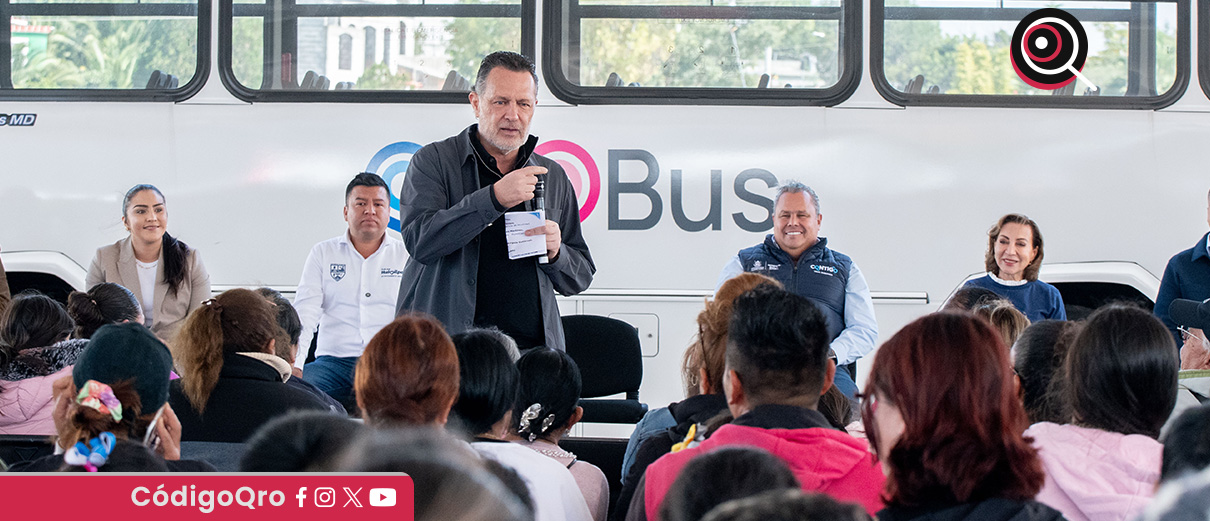 El gobernador Mauricio Kuri puso en marchaa 4 nuevas rutas de Qrobús en Huimilpan