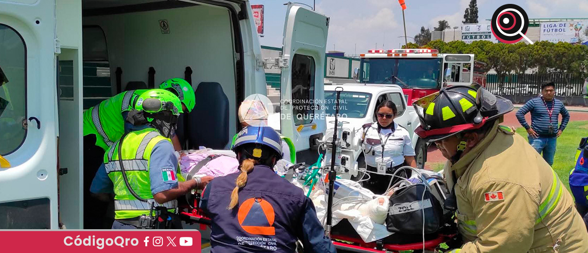 Suman 26 personas lesionadas por accidente en Amealco