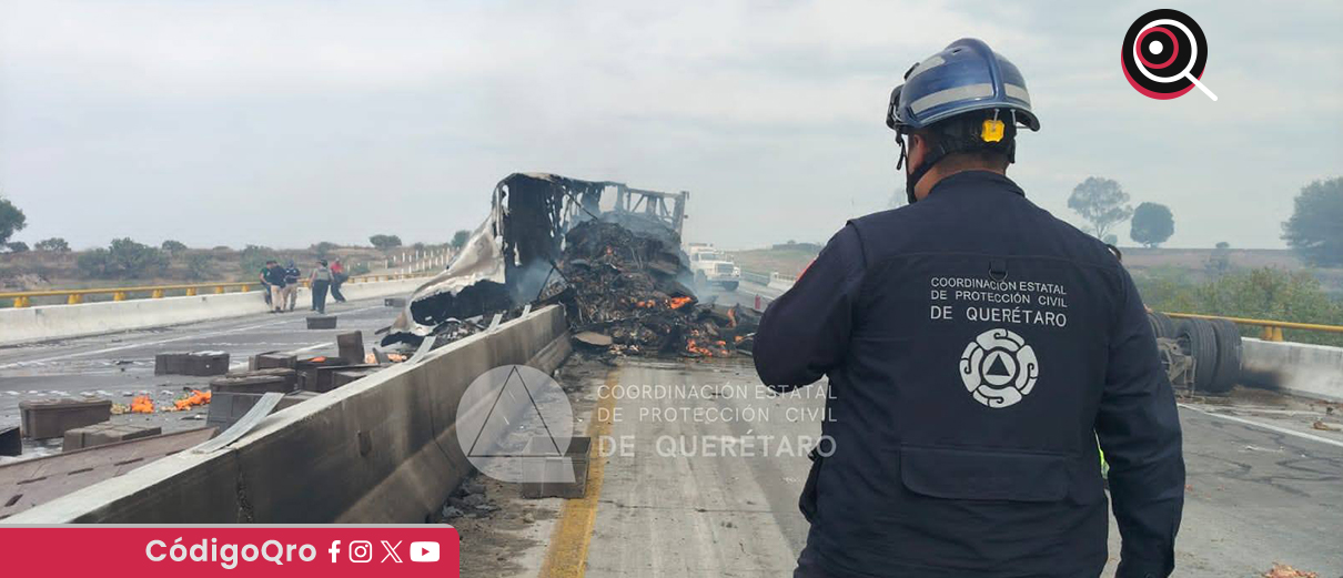 Una carambola provocó el cierre del Macrolibramiento Apaseo-Palmillas