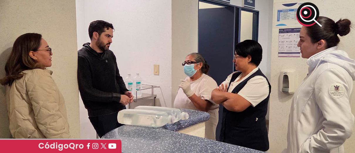 El senador de PAN, Agustín Dorantes, visitó a personal del Hospital General de Querétaro
