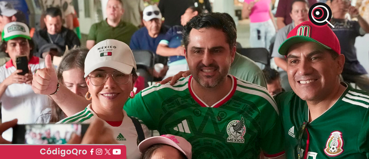 El senador del PAN, Agustín Dorantes, vio el triunfo de México en el mercado de La Cruz