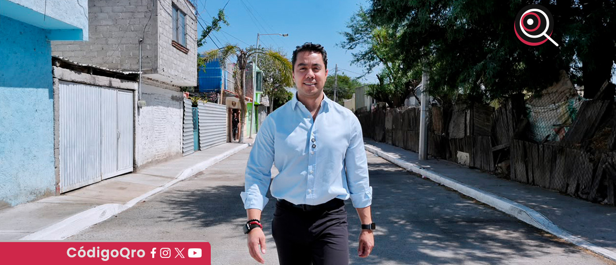 El presidente municipal de Querétaro, Felipe Fernando Macías Olvera, entregó obras en la colonia Santa María Magdalena