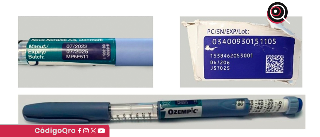 Emiten alerta sanitaria por falsificación de OZEMPIC