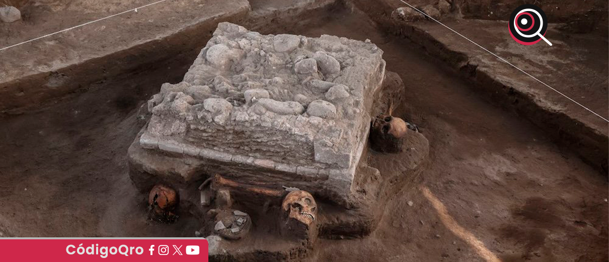 INAH descubre un altar tolteca durante las obras del tren México-Querétaro
