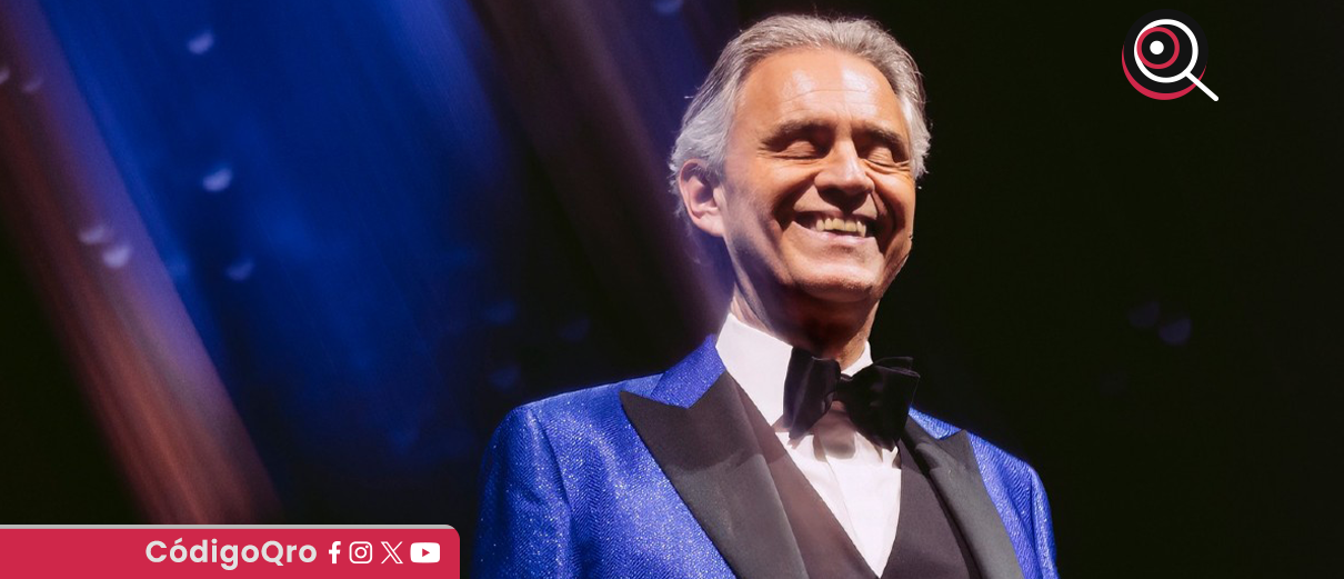 ¡Andrea Bocelli ofrecerá concierto gratis en el Zócalo de la CDMX!