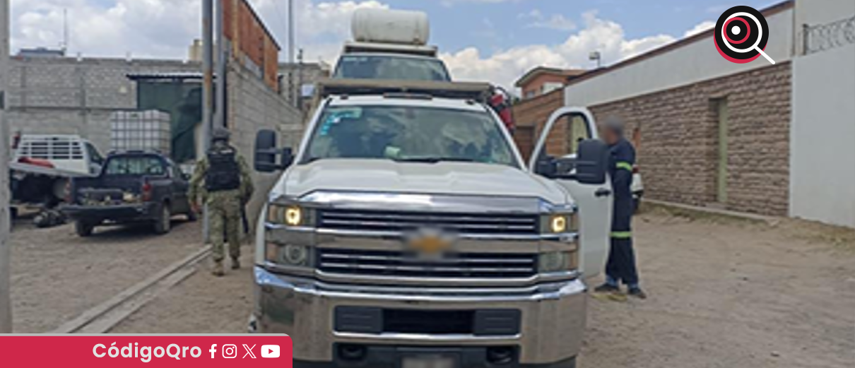 Aseguran 14 vehículos, un tanque cisterna y un tanque de gas LP en San Juan del Río