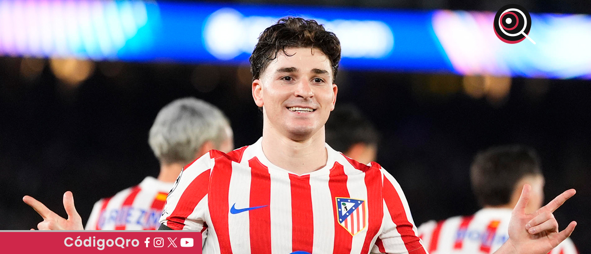Julián Álvarez anotó en la victoria del Atlético de Madrid contra el Barcelona 0-2