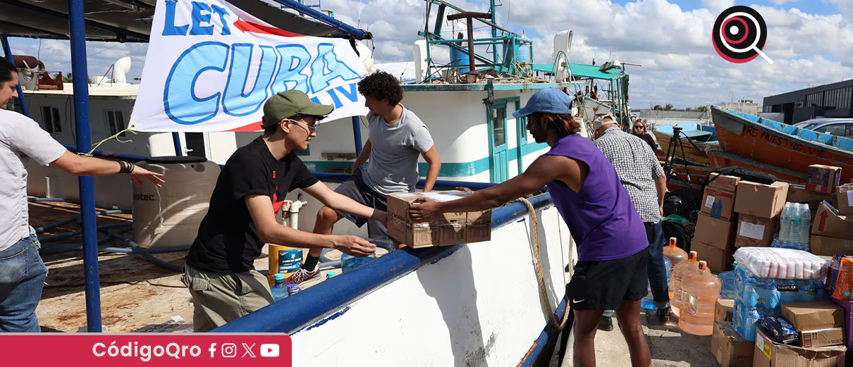 Zarpa convoy de barcos con ayuda humanitaria de México a Cuba