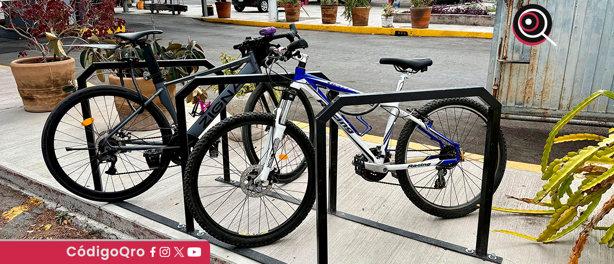 El municipio de Querétaro habilitó biciestacionamientos en el Centro Histórico